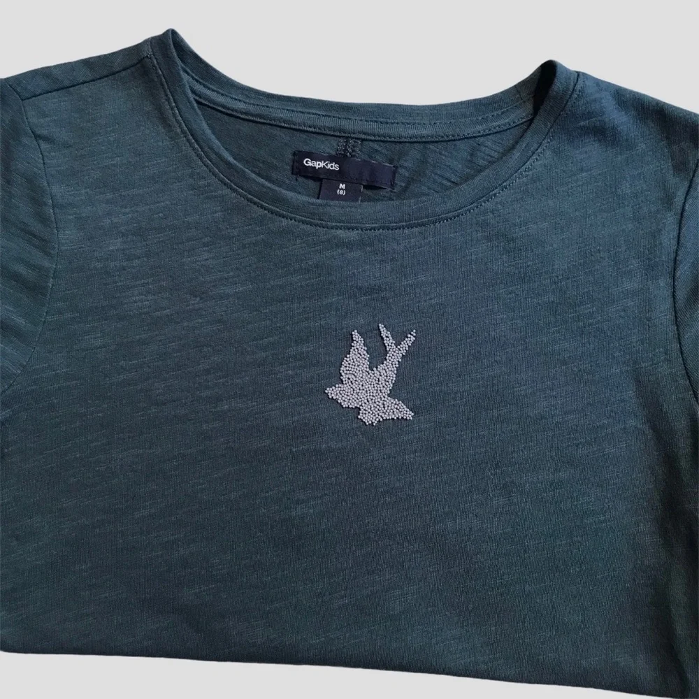 Gap‎ High-Low Graphic Cotton Tee Shirt